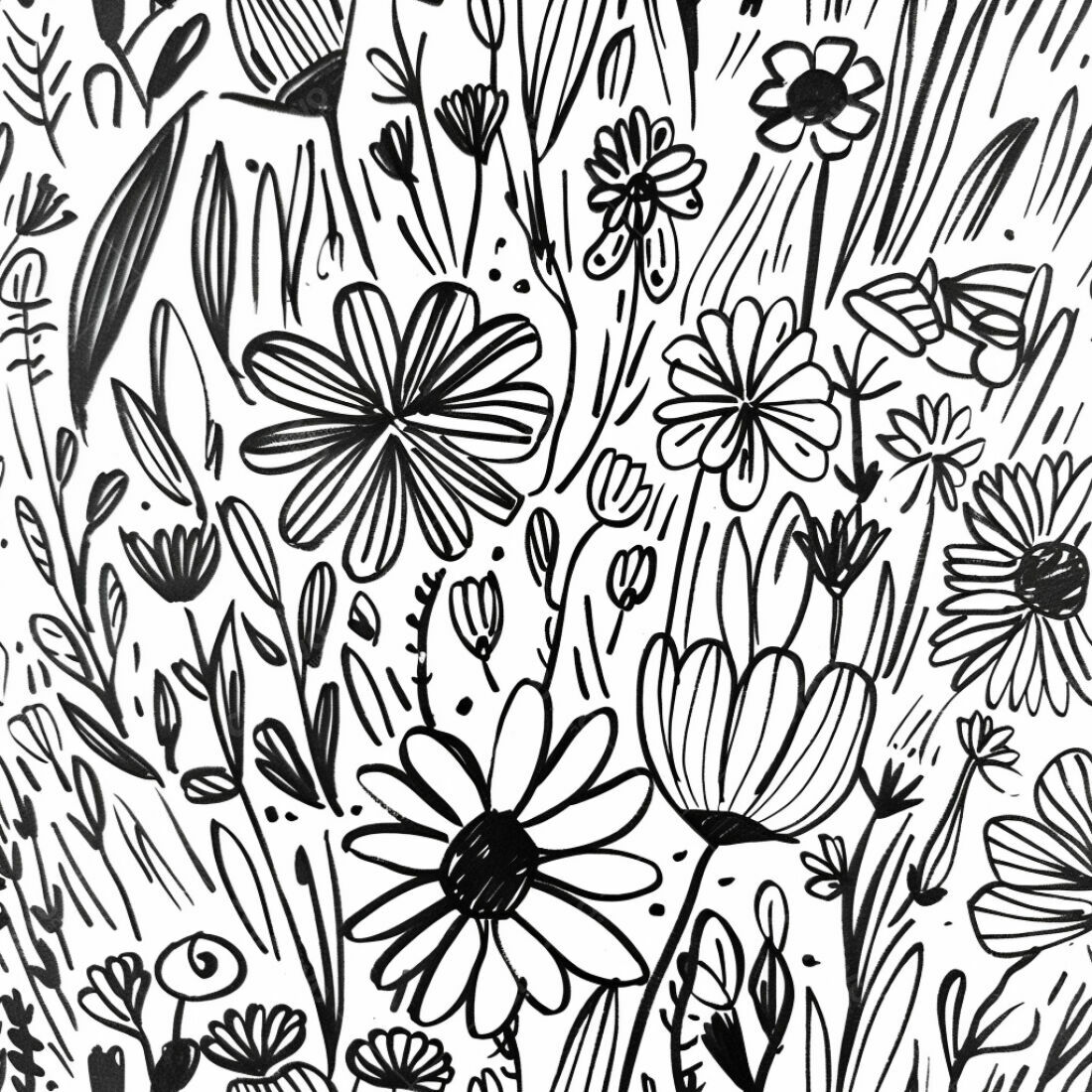 Textura floral monocromática para fundo