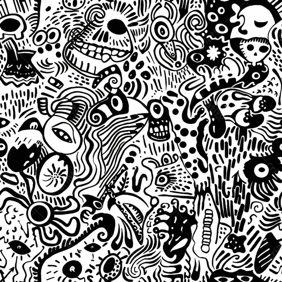 Textura Abstrata Preto e Branco para Fundo