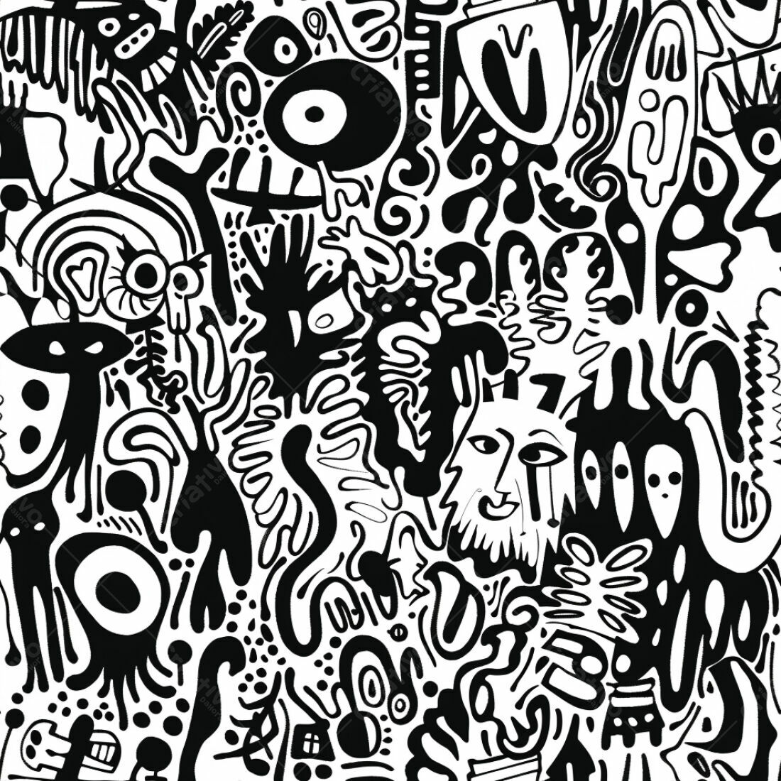 Textura Abstrata Preto e Branco para Fundo