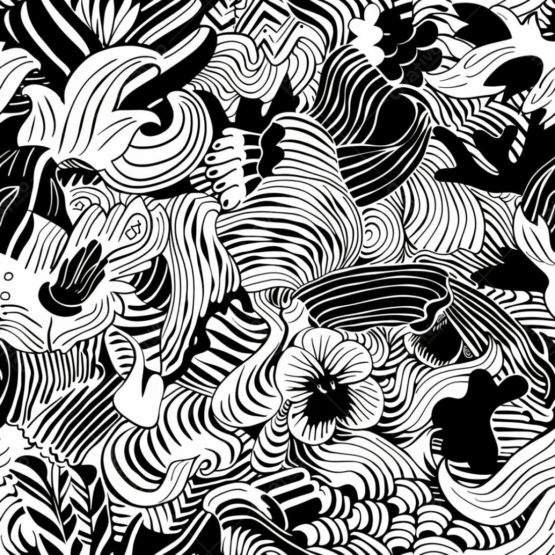 Textura Abstrata Preto e Branco para Fundo