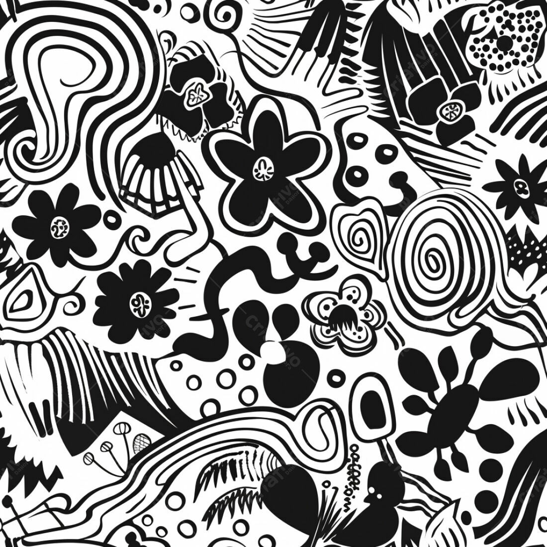 Textura Abstrata Preto e Branco para Fundo