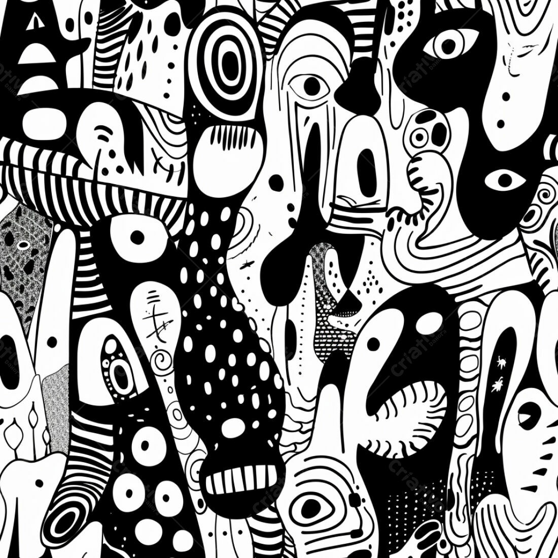Textura Abstrata Preto e Branco para Fundo
