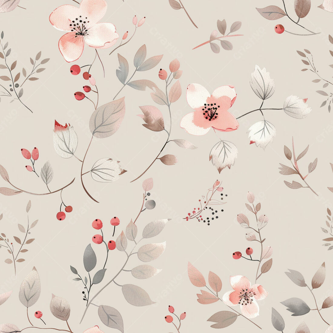 Textura Floral Delicada Rosa para Fundo