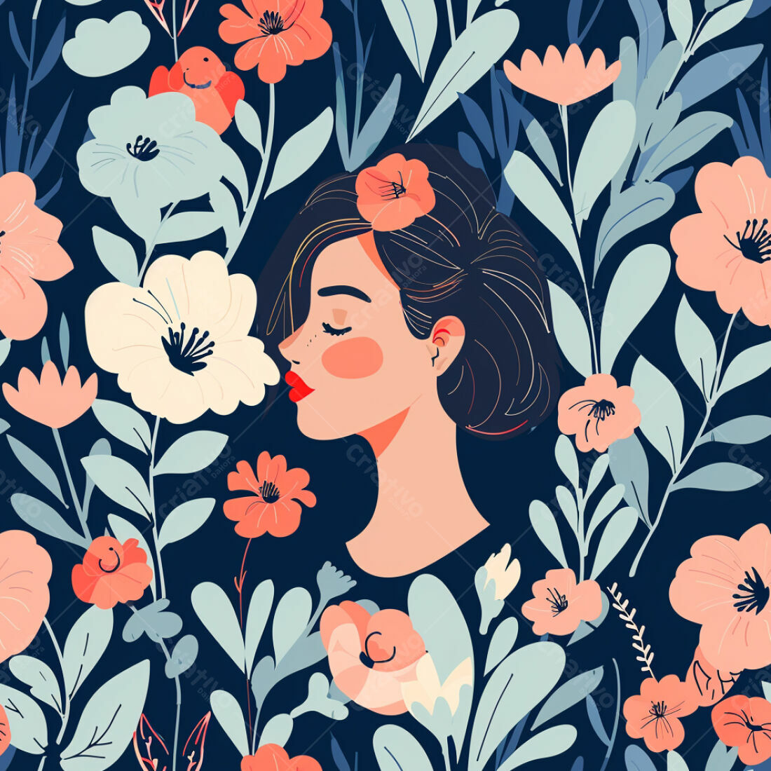 Textura floral romântica para fundo