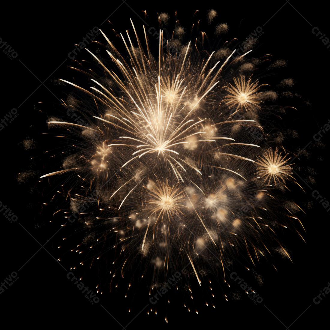 Textura Fogo de Artifício Dourado para Fundo