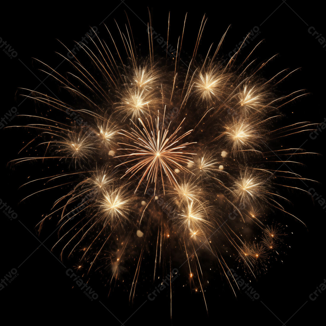 Textura Fogo de Artifício Dourado para Fundo