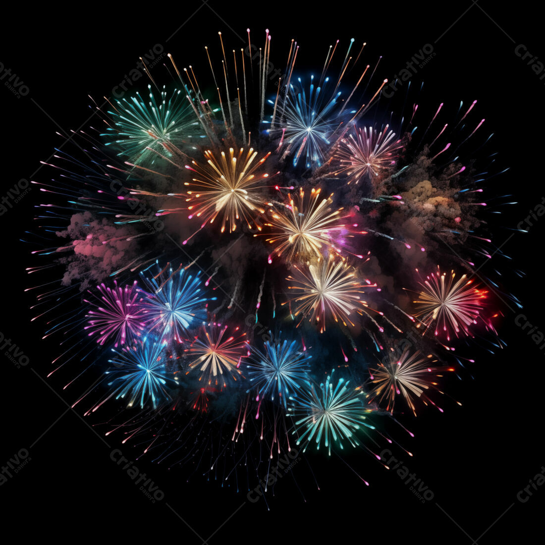 Textura Fogos de Artifício Coloridos para Fundo