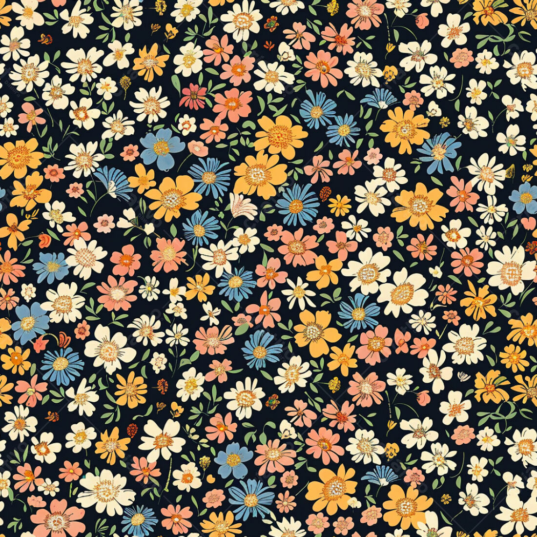 Textura Floral Primavera para Fundo
