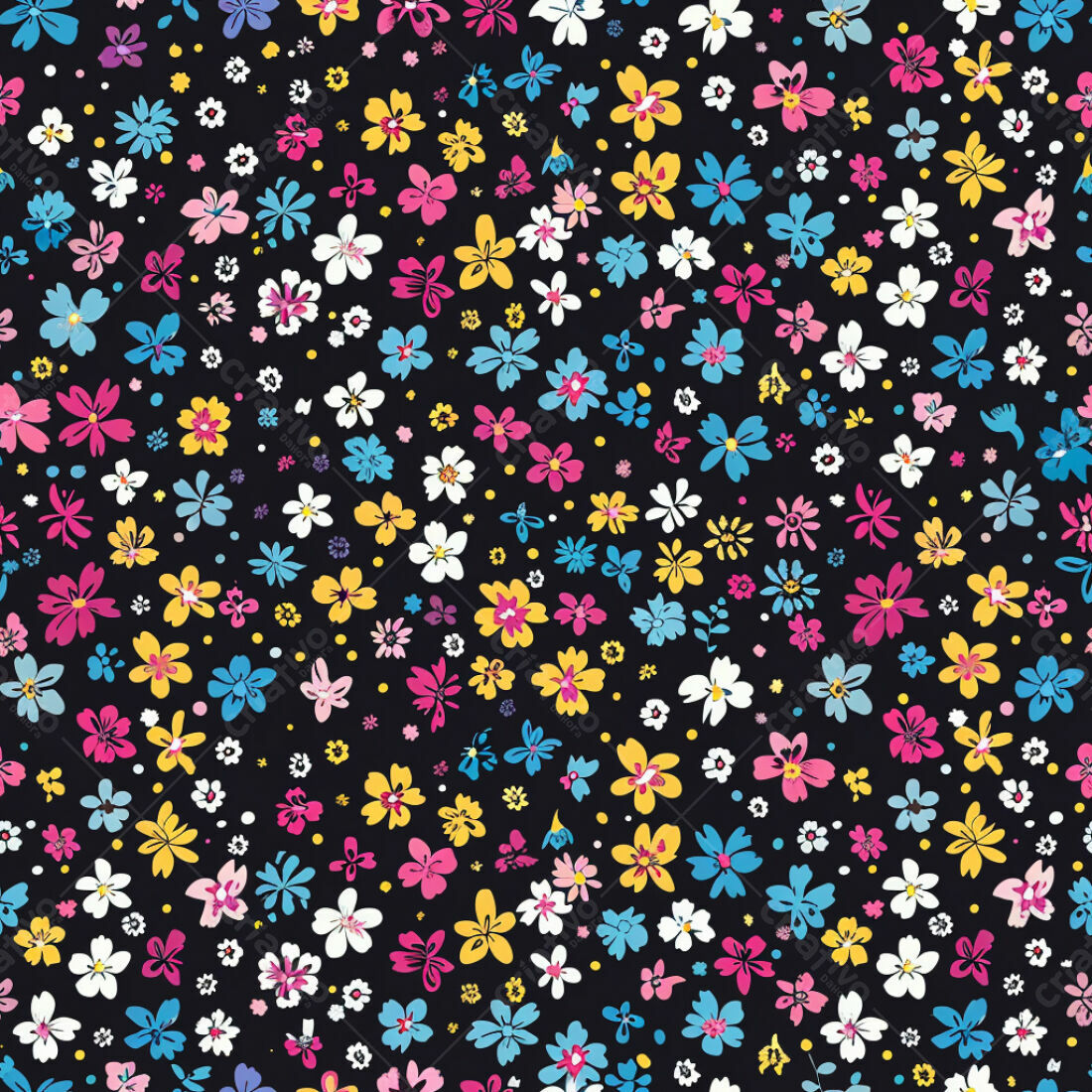 Textura floral colorida para fundo