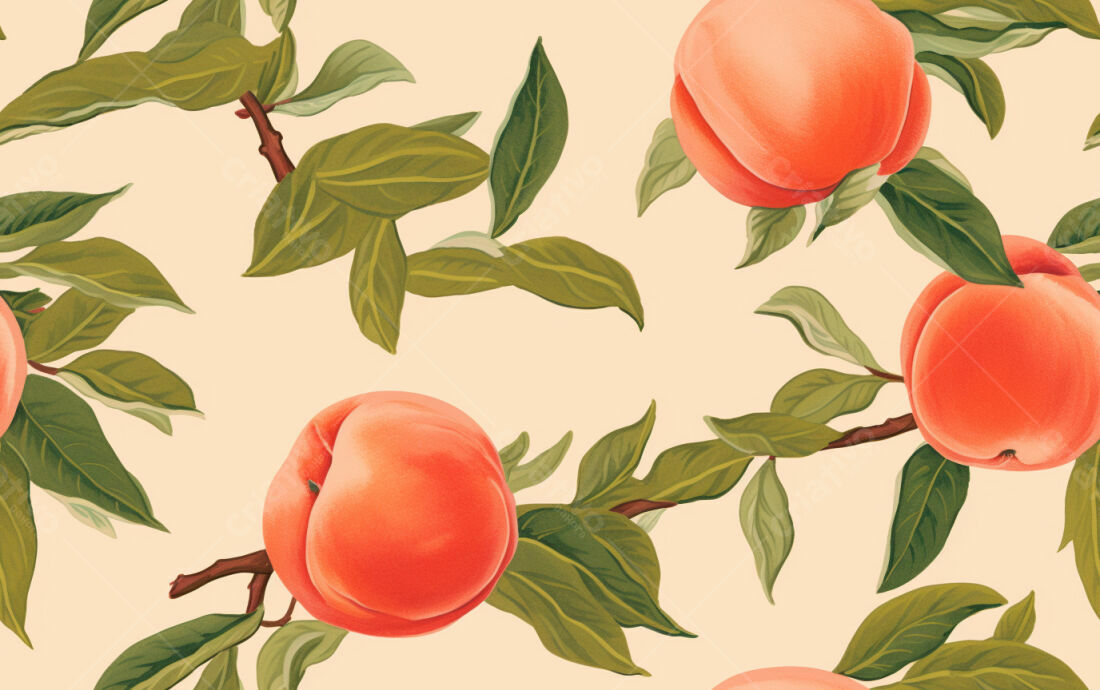 Textura pêssego e folhas para papel de parede