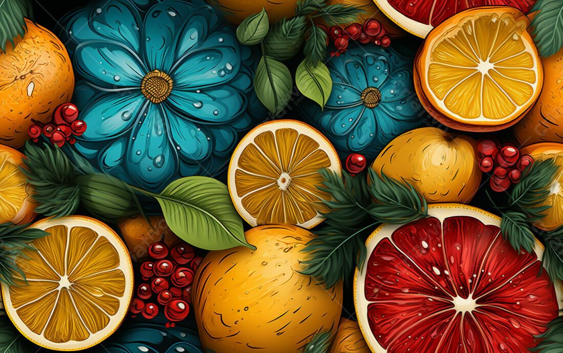 Textura frutas cítricas vibrantes para fundo