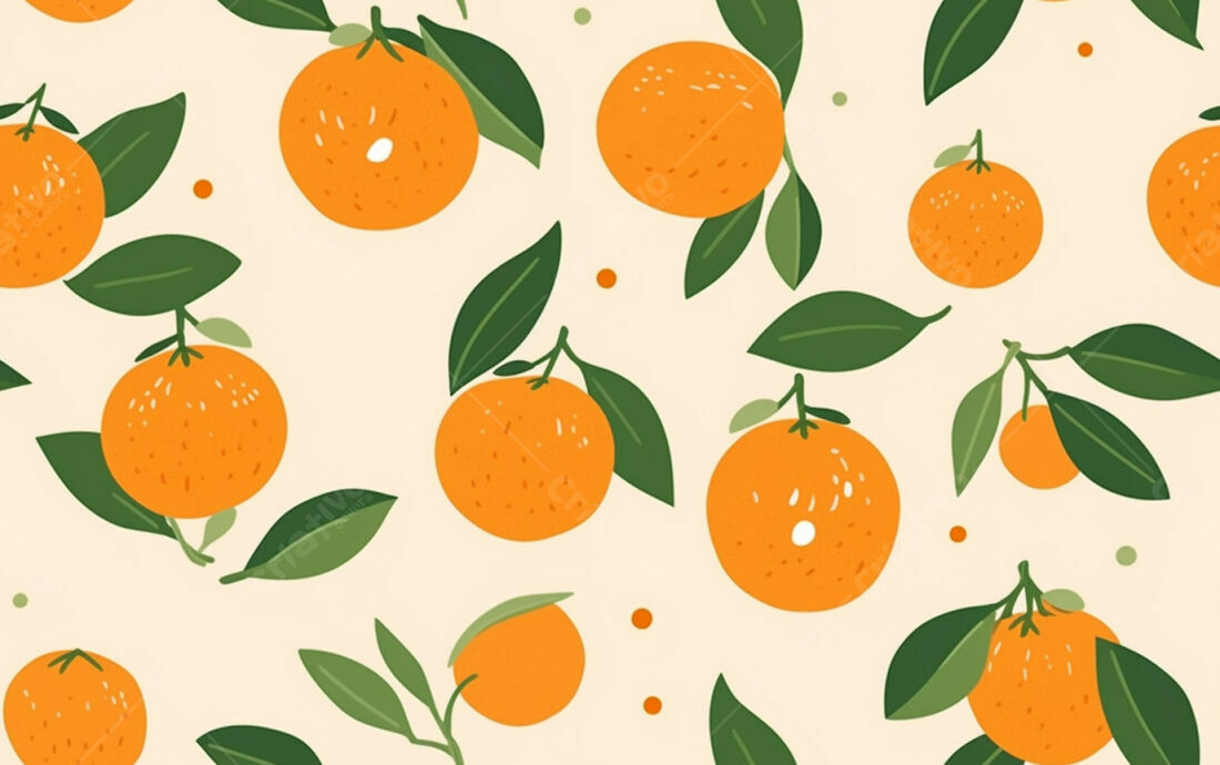 Textura laranja e folhas para fundo