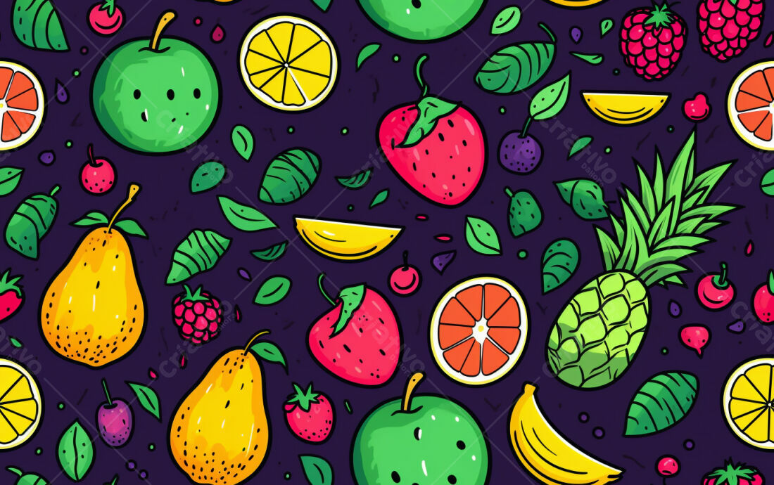 Textura Frutas Coloridas para Fundo