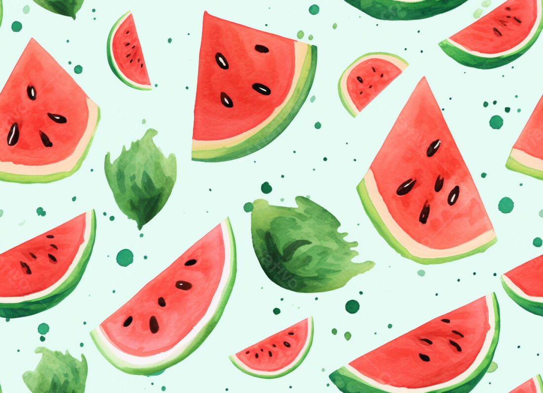 Textura melancia aquarela para fundo verão