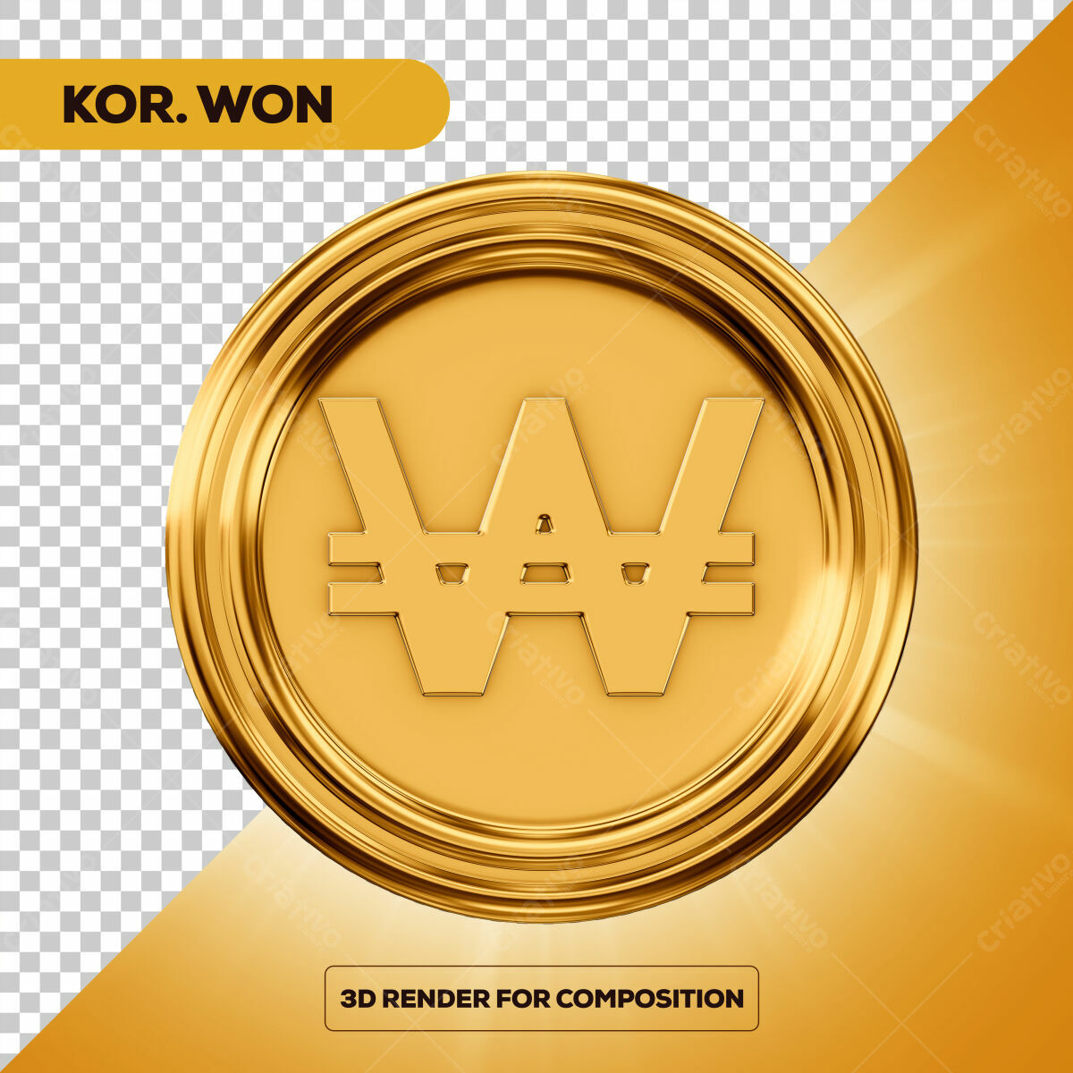 Won sul coreano moeda de ouro won sul coreano, símbolo - [download ...