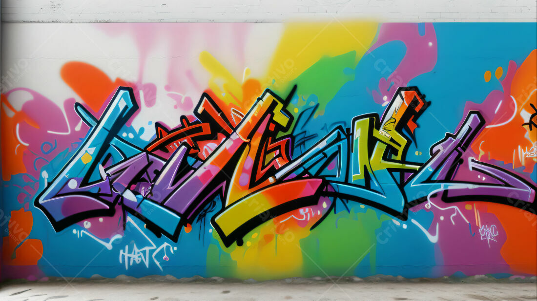 Colorful Graffiti Texture for Background