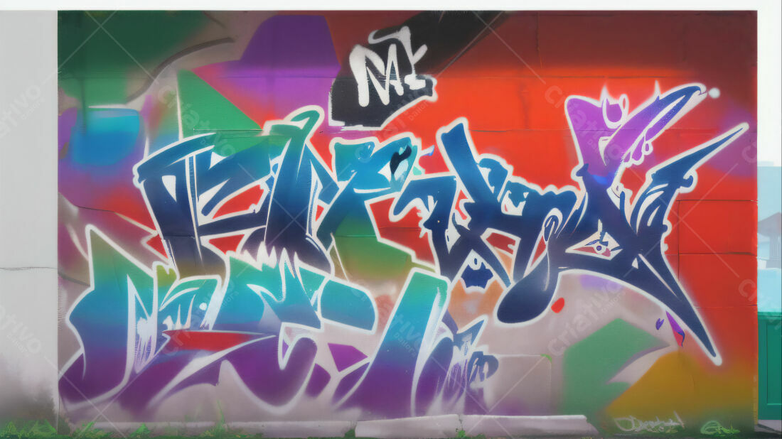 Textura Grafite Abstrato Colorido para Fundo
