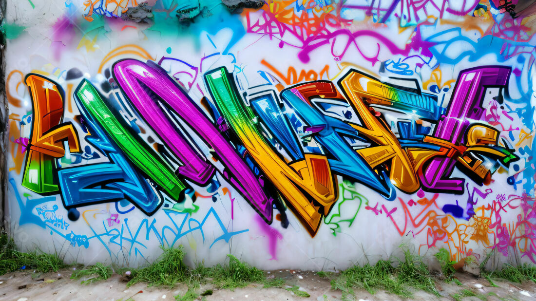 Textura Graffiti Colorido para Fundo