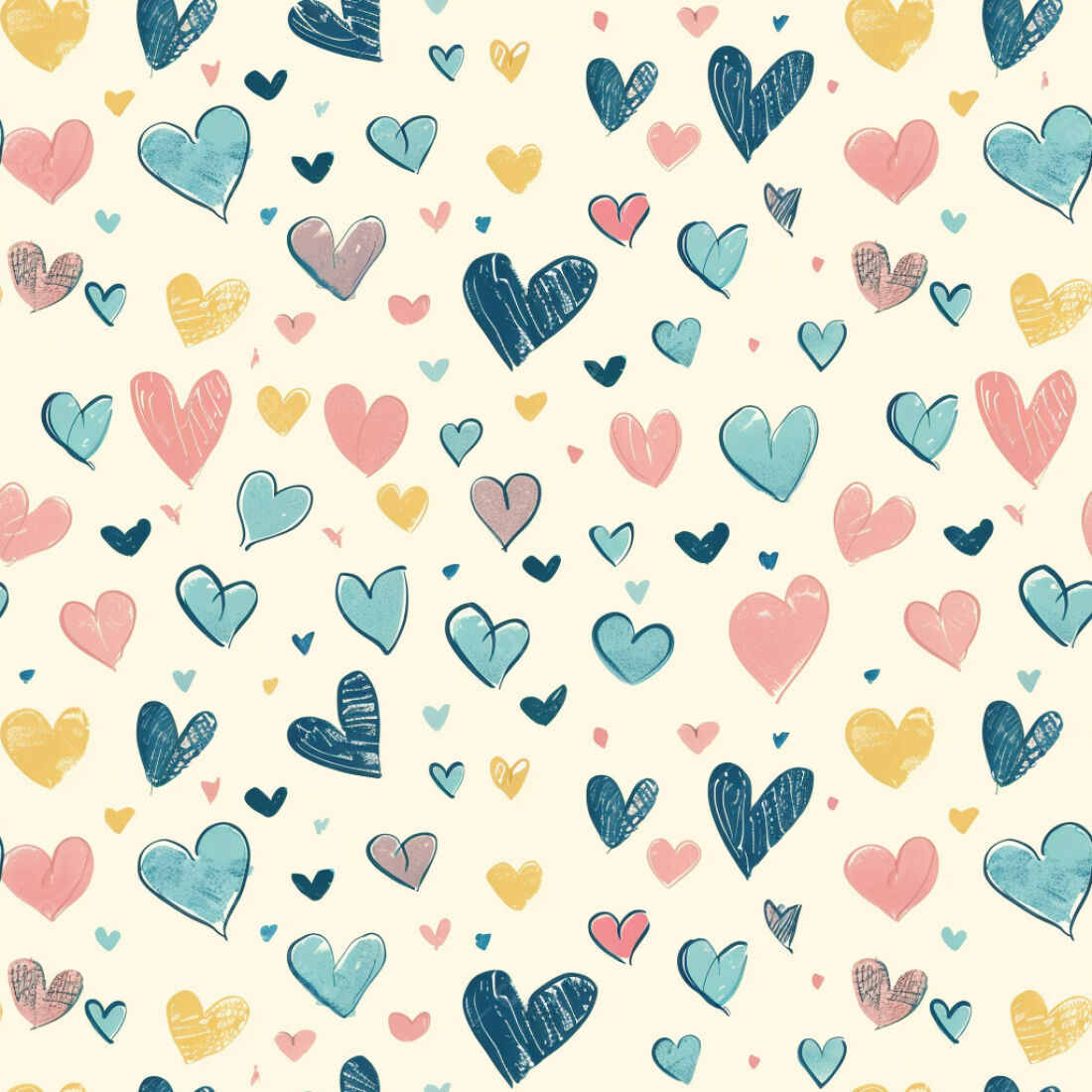Textura corações coloridos para papel de parede