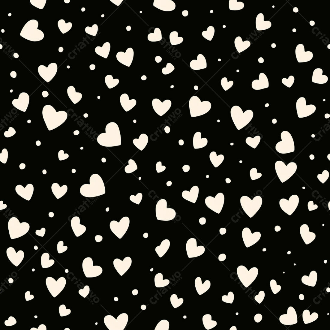 Textura corações branco e preto para fundo