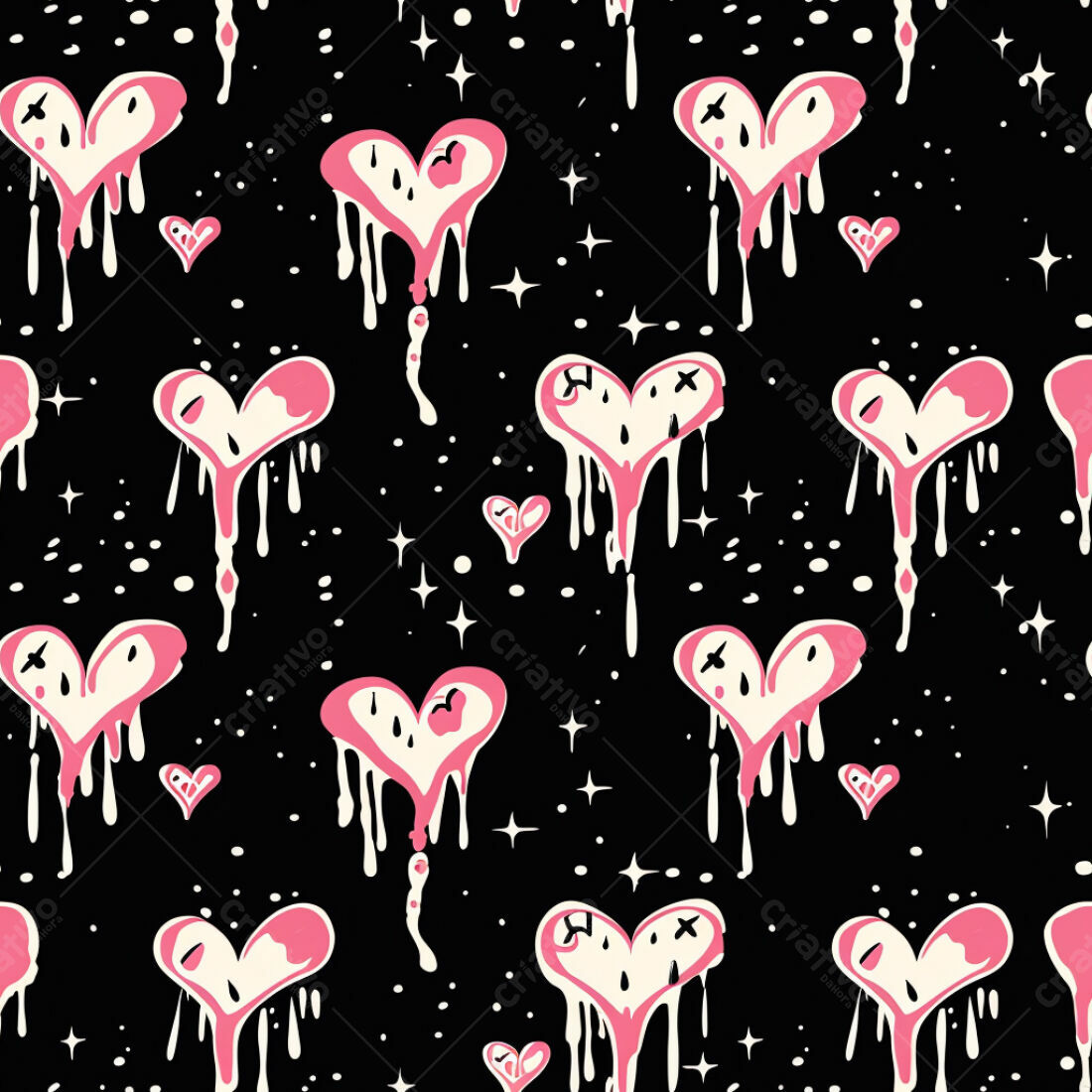 Textura corações derretidos rosa e branco para fundo