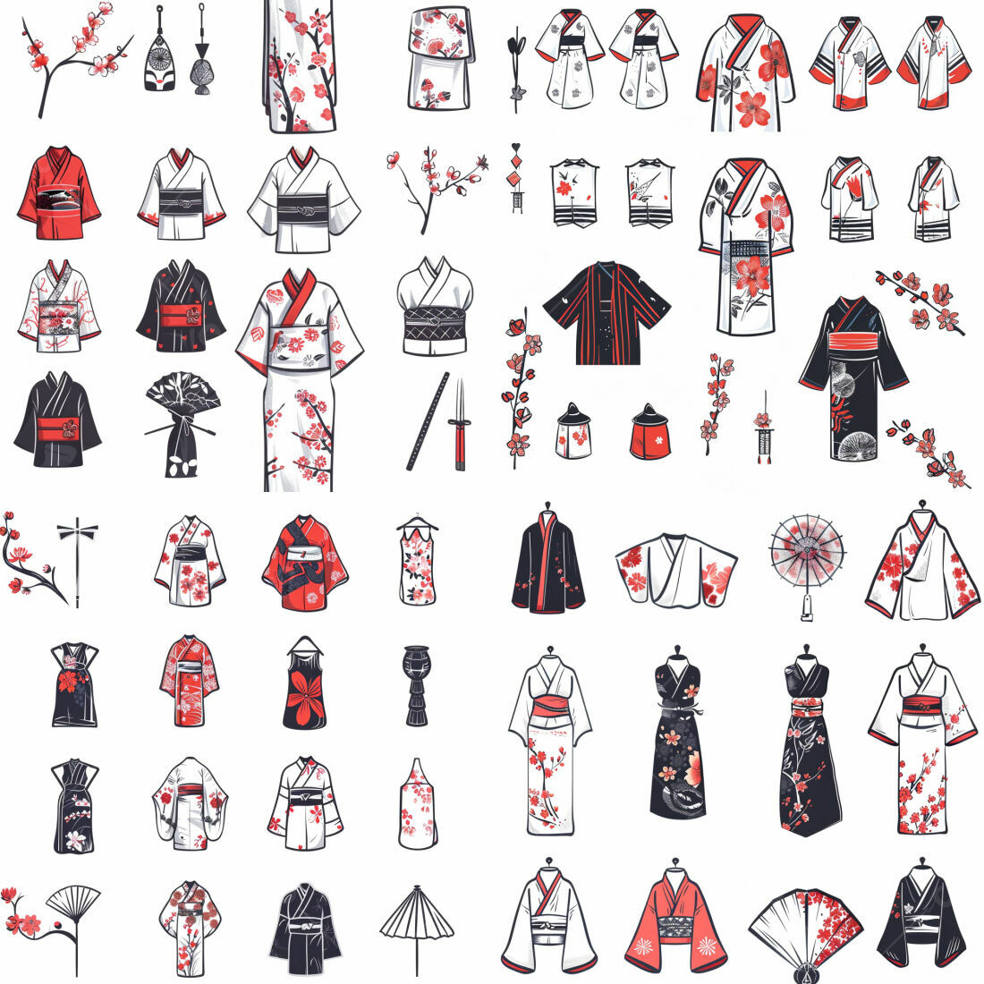 Textura Kimono Japonês para Fundo