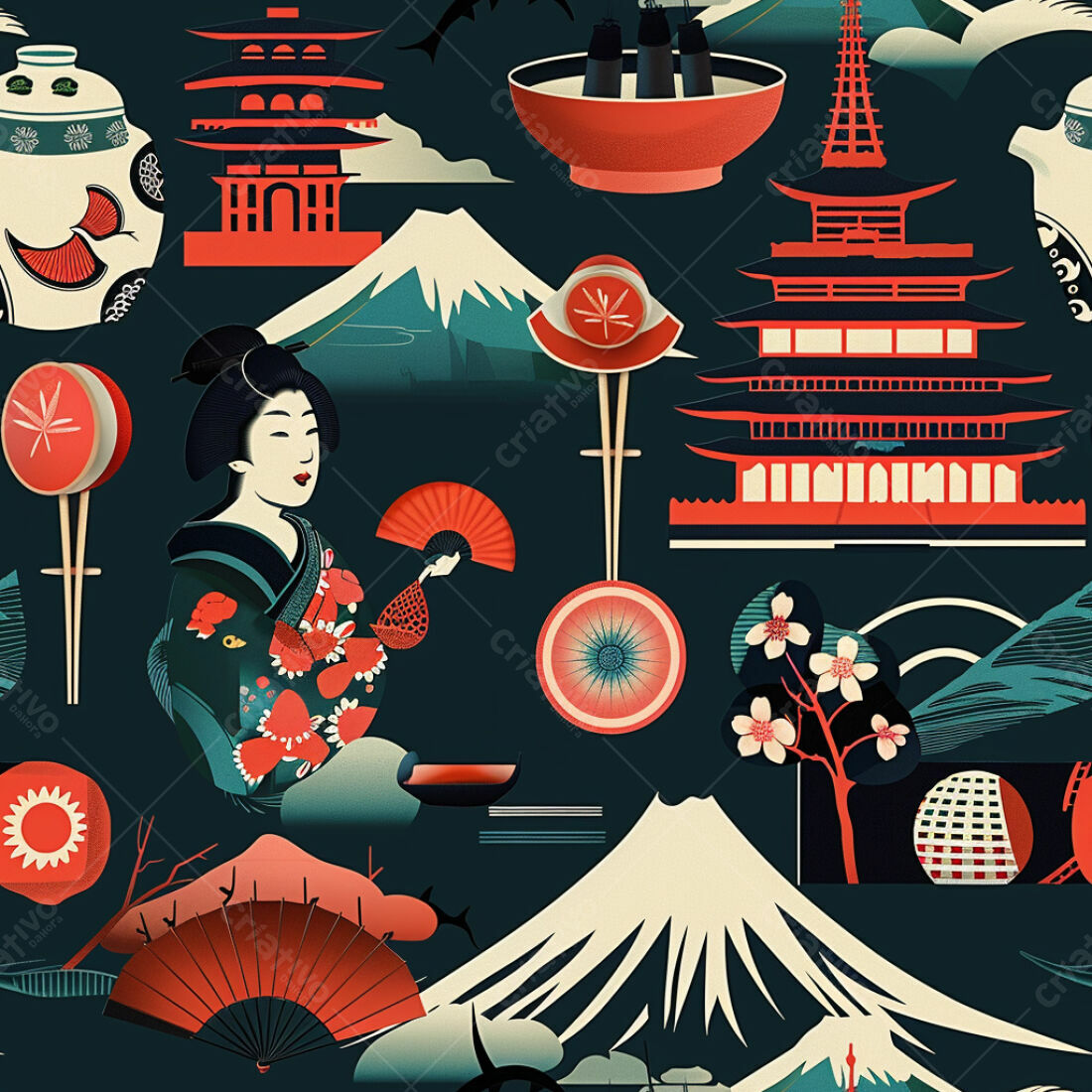 Textura Japão Tradicional para Fundo