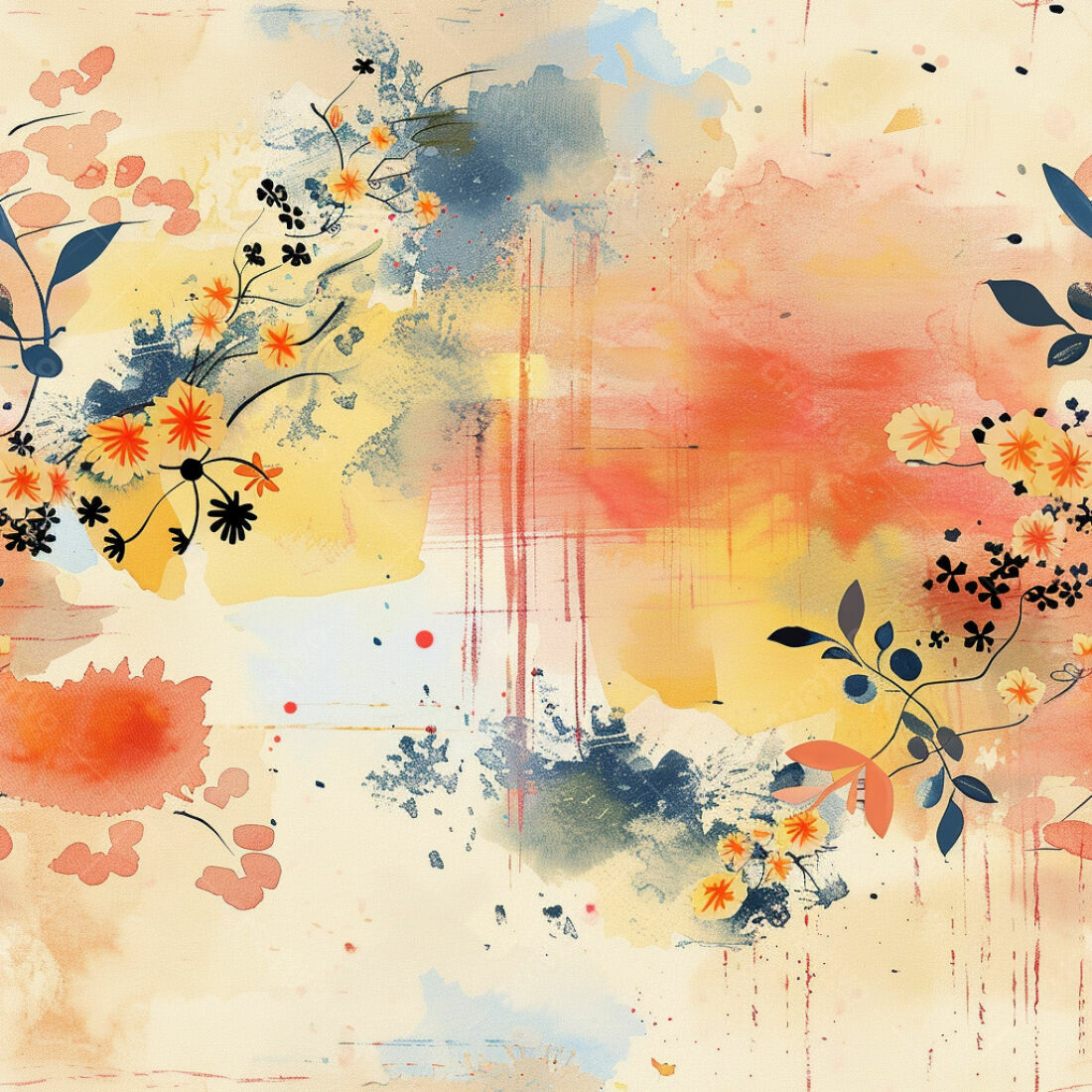 Textura Abstrata Floral para Fundo