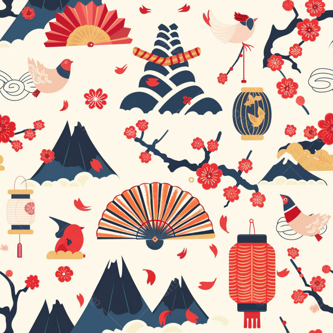 Textura Japonesa para Fundo Floral