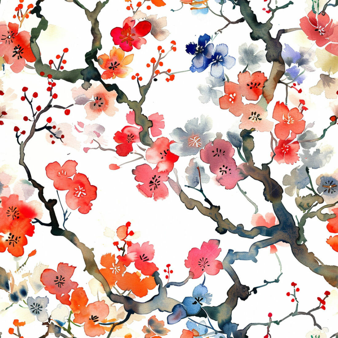 Textura Flores aquarela para papel de parede
