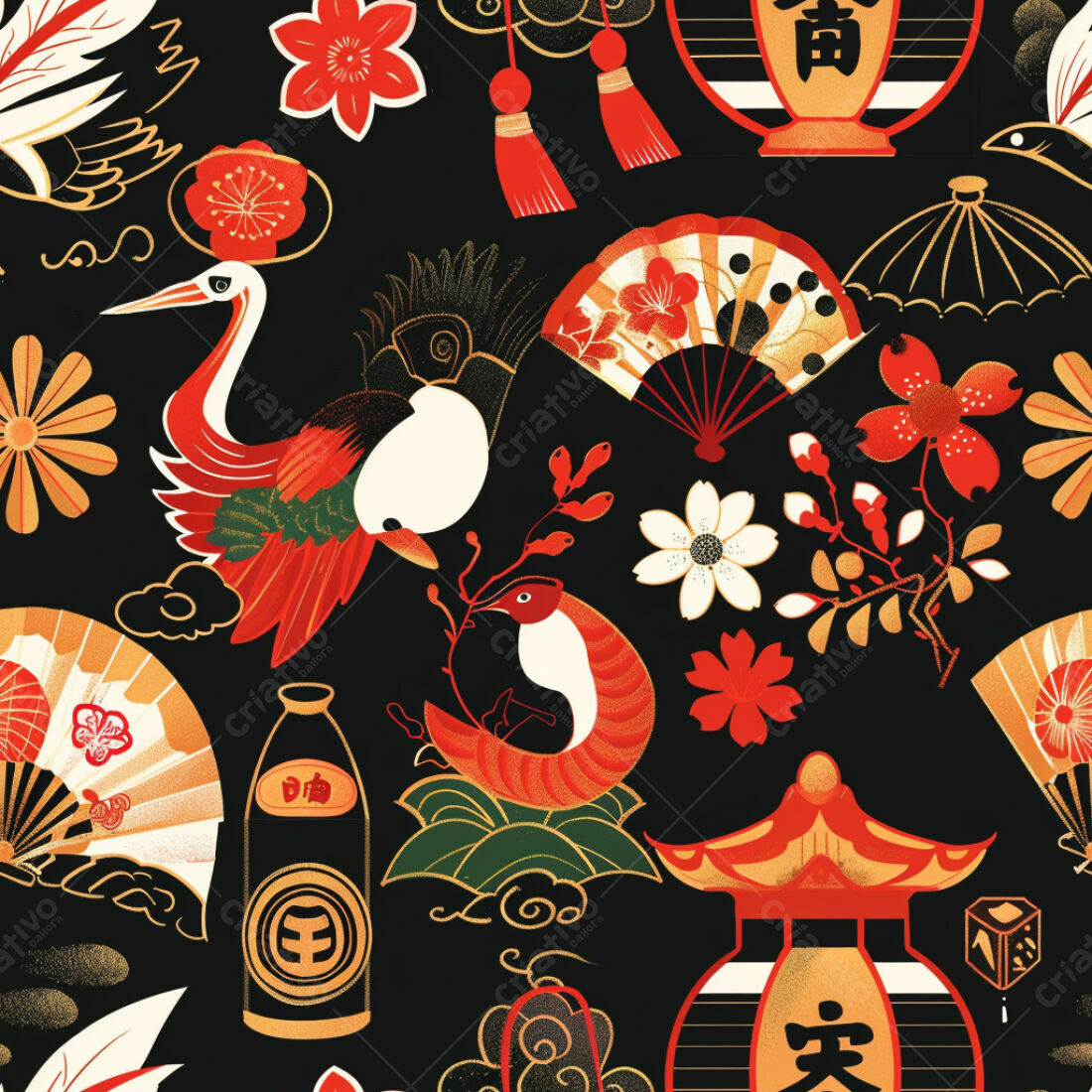 Textura japonesa para fundo floral