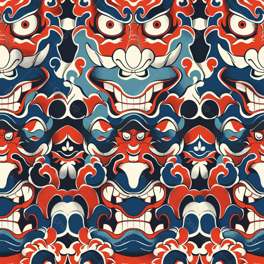 Textura Oni Japonesa para Fundo