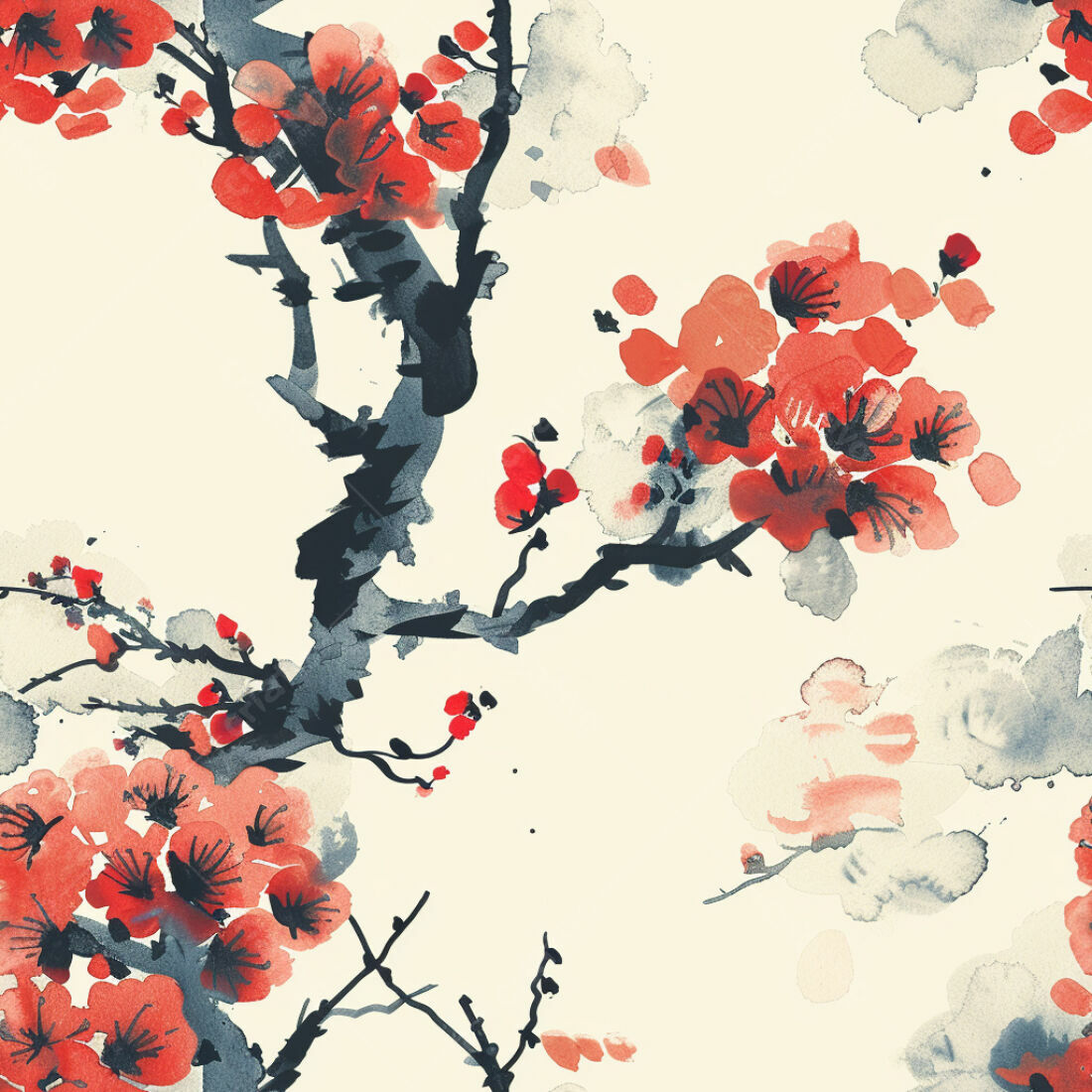 Textura floral aquarela para papel de parede