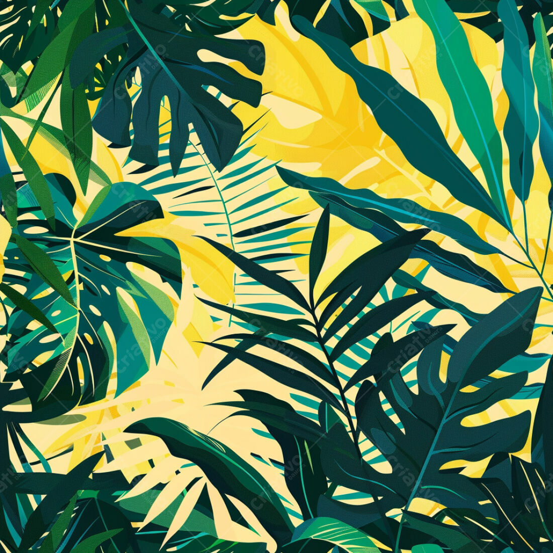 Textura Folhas Tropicais para Fundo