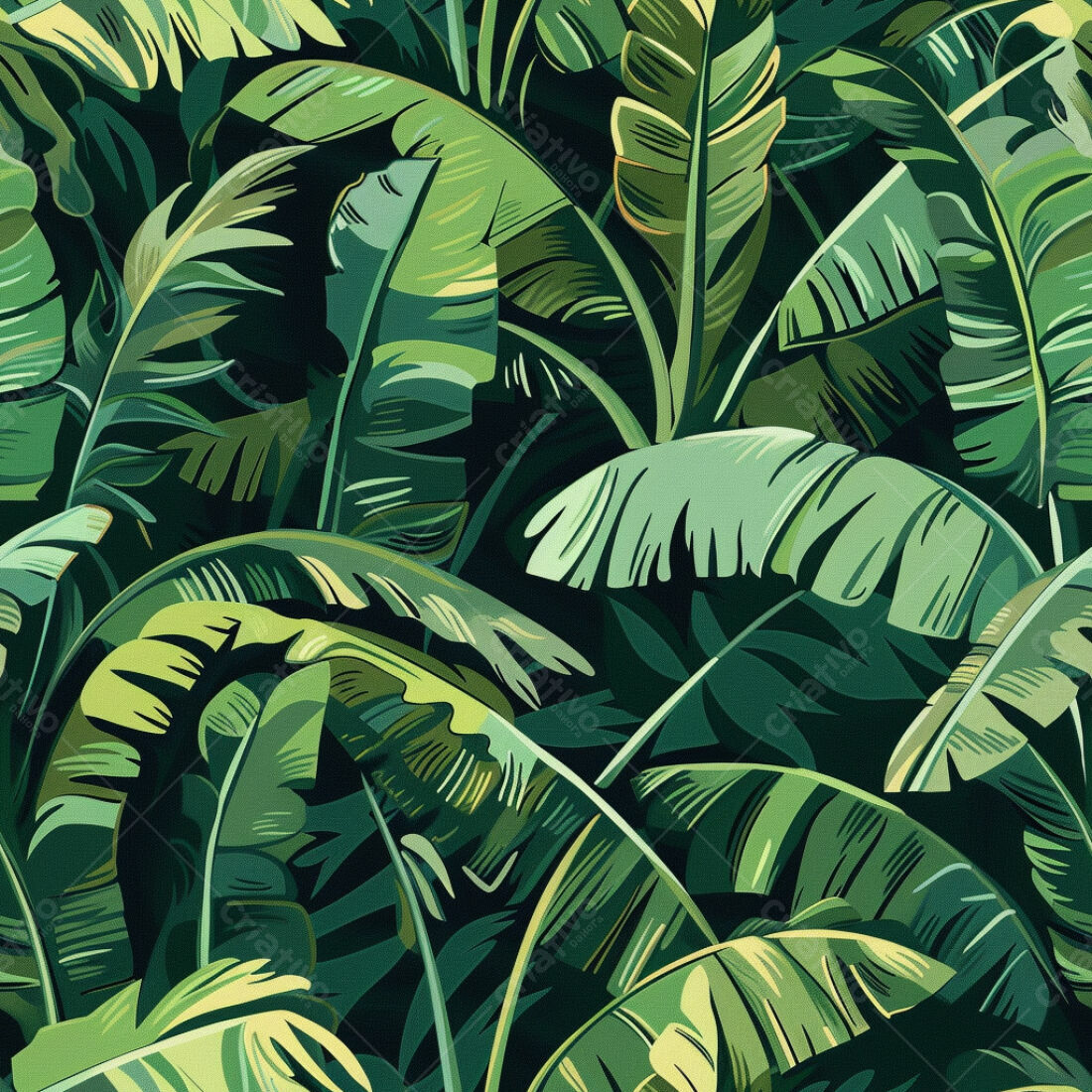 Textura Folhas Banana Tropical para Fundo