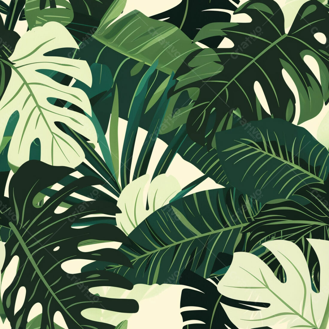 Textura Folhagem Tropical para Fundo