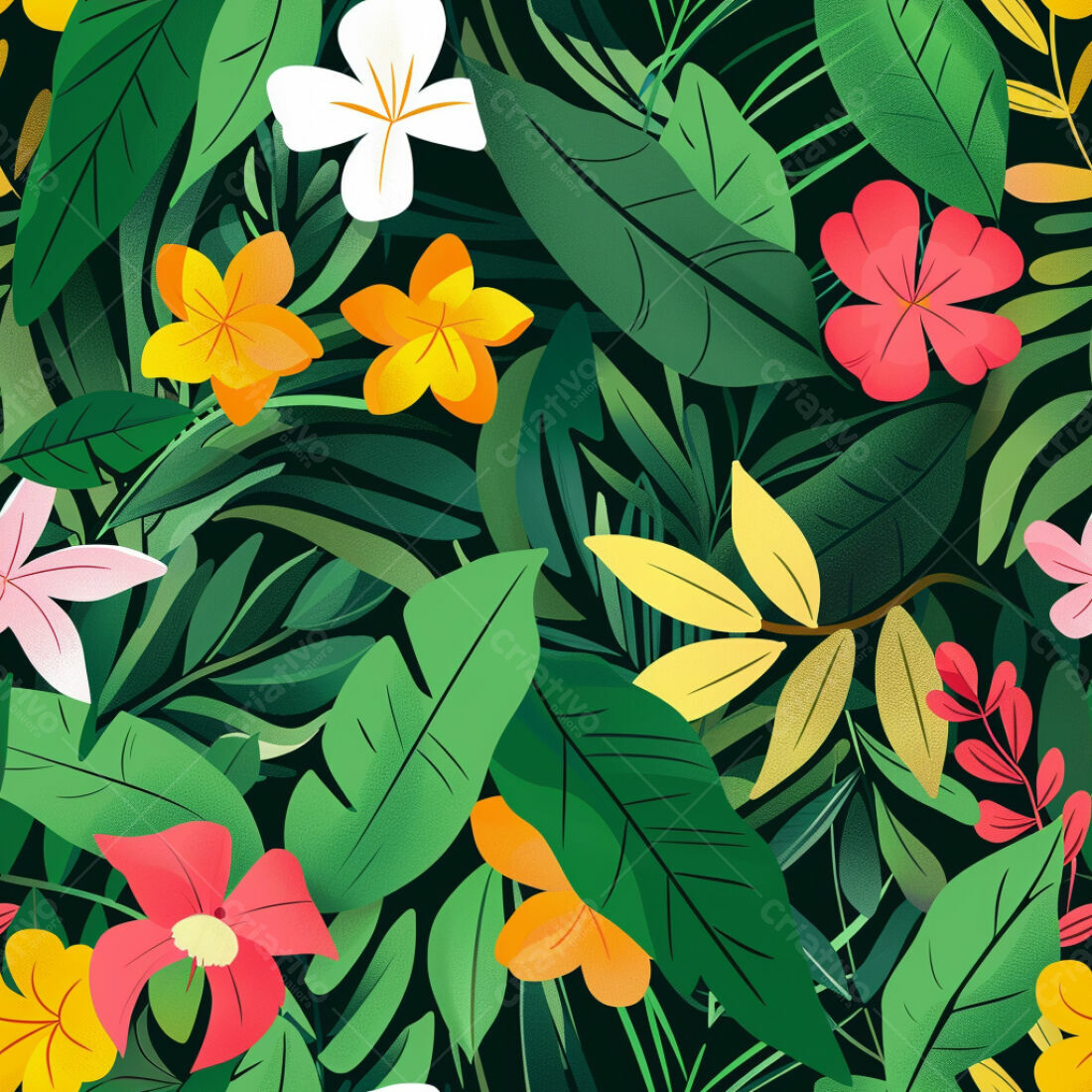 Textura floral tropical para fundo