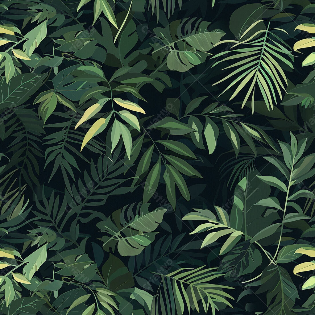 Textura Folhagem Tropical para Fundo
