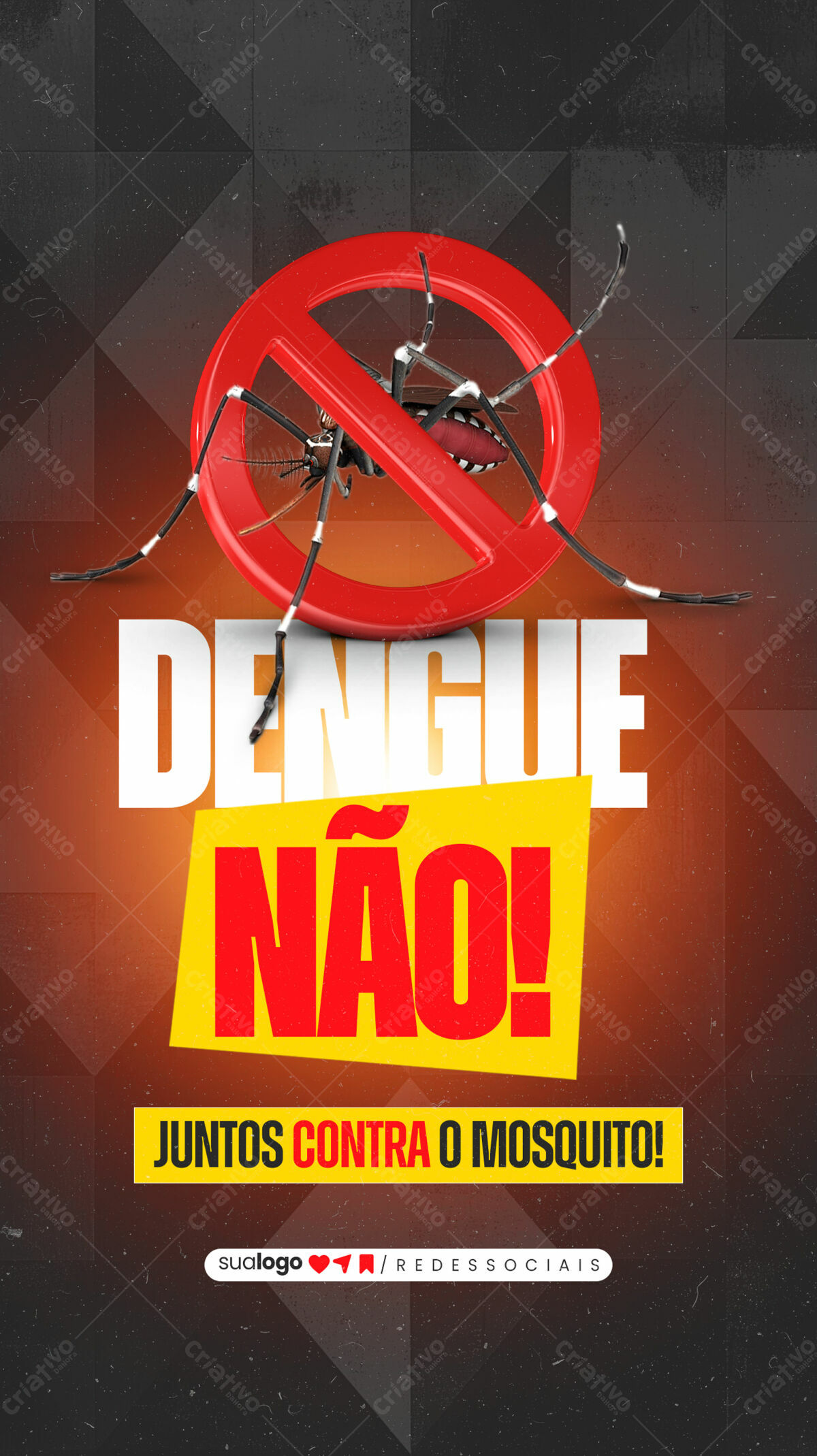 Flyer Combate à Dengue PSD Editável