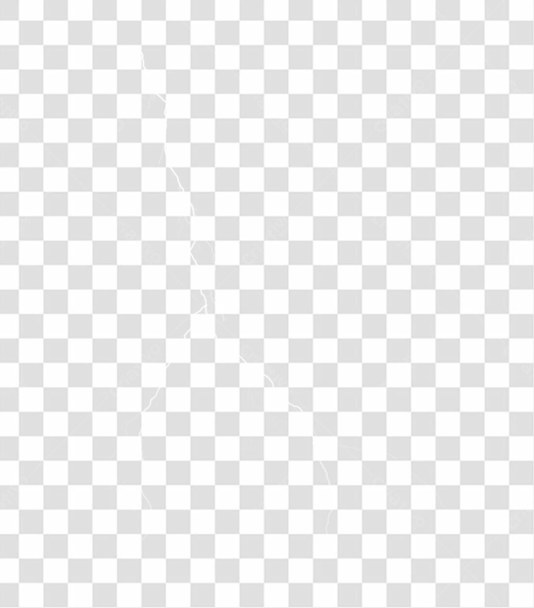 Elemento gráfico PNG raio branco com fundo transparente