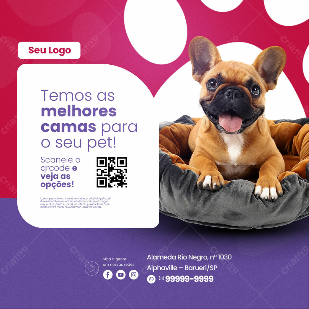 Flyer para Pet Shop PSD Editável