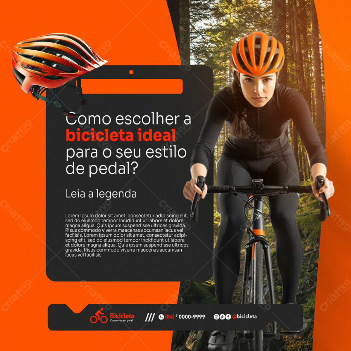 Flyer para Escolha de Bicicleta PSD Editável