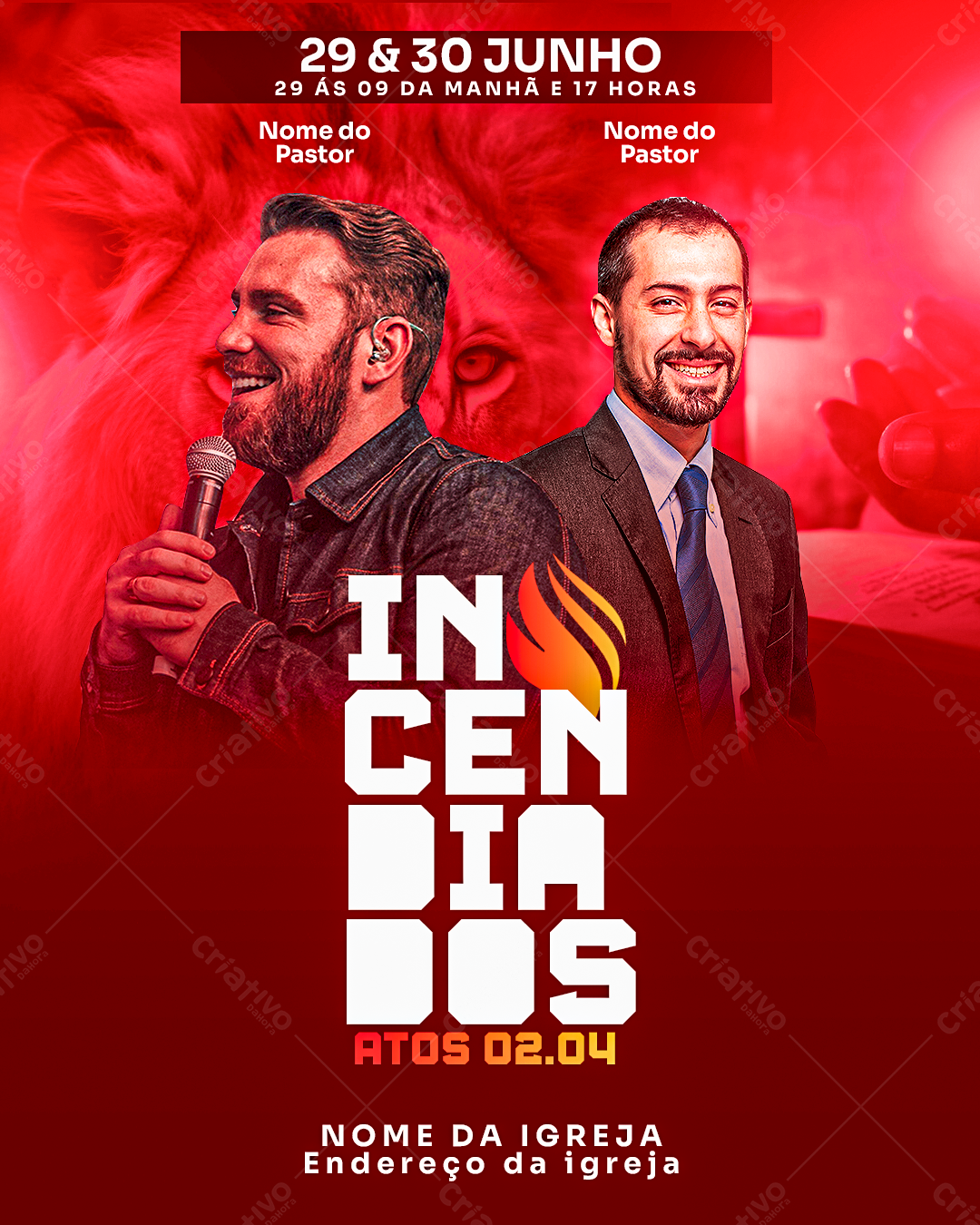 Flyer para Evento de Igreja PSD Editável