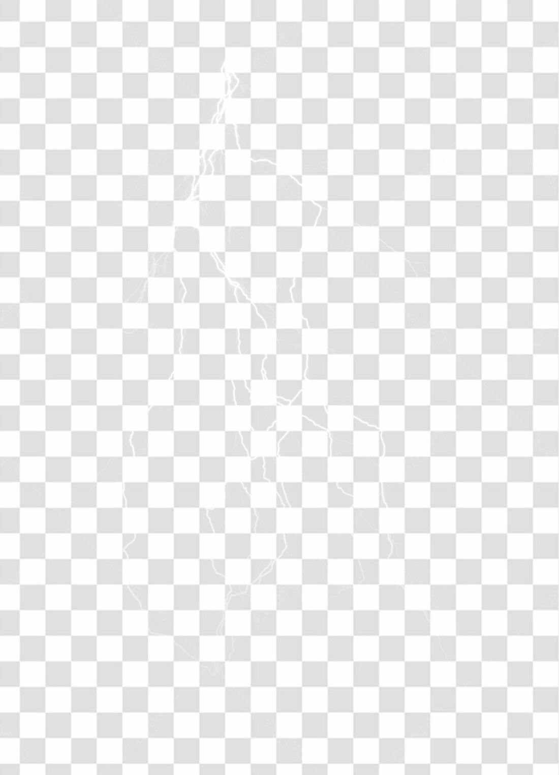 PNG Elemento gráfico Raio branco fundo transparente