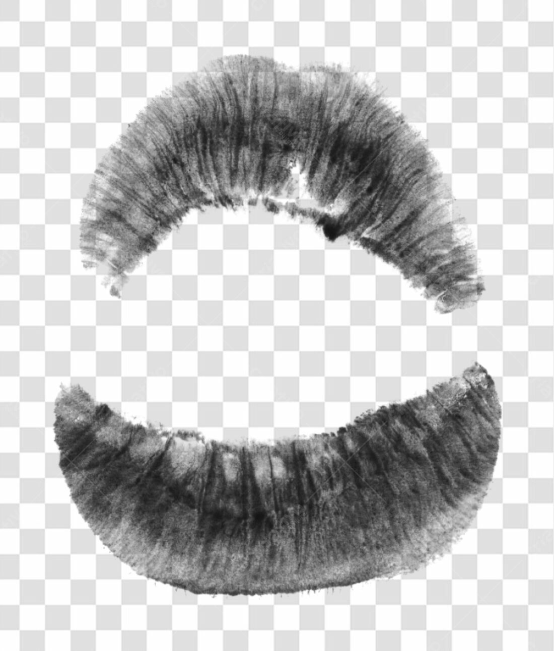 PNG Marca de batom preto com fundo transparente