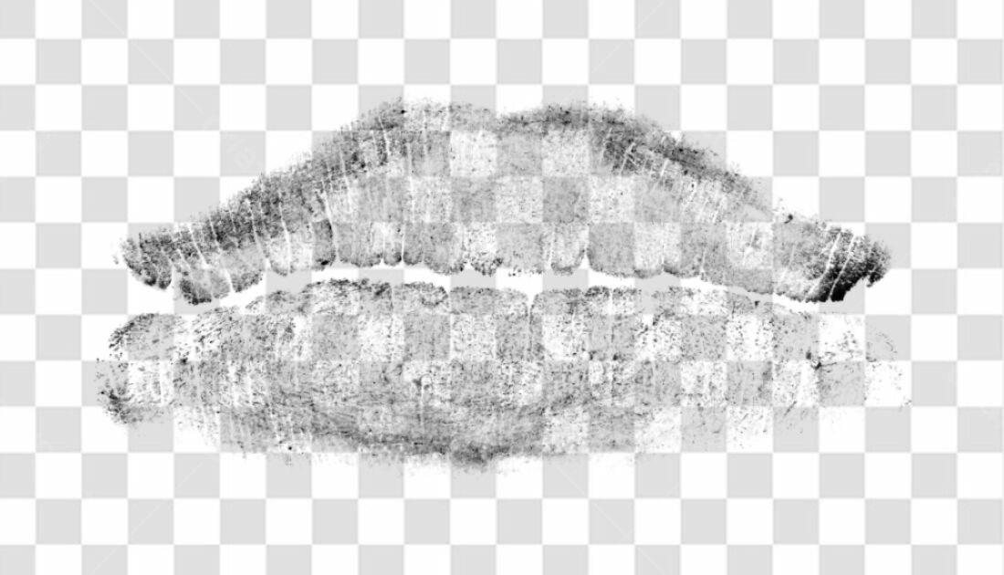PNG Marca de Batom Textura Grunge com fundo transparente