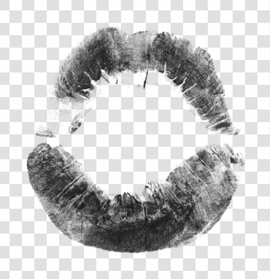 PNG Marca de Batom Preta com fundo transparente