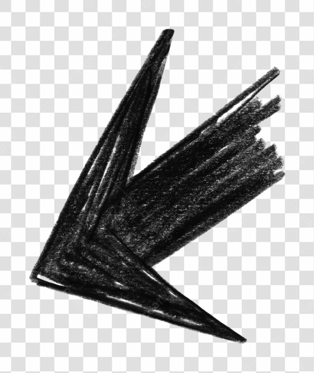 Seta Desenhada PNG com fundo transparente