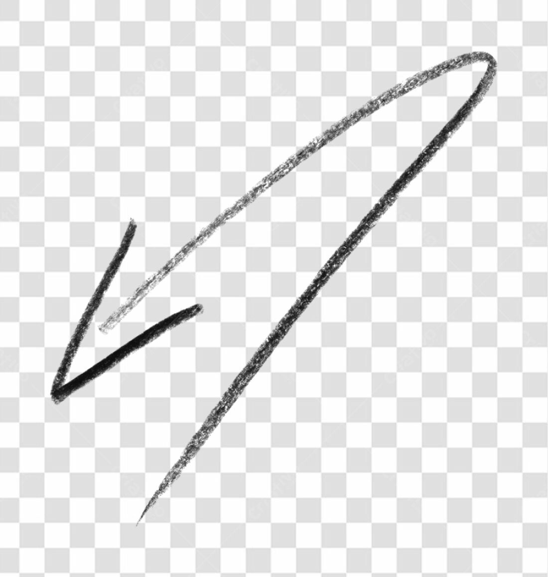 Flecha Desenhada PNG com fundo transparente