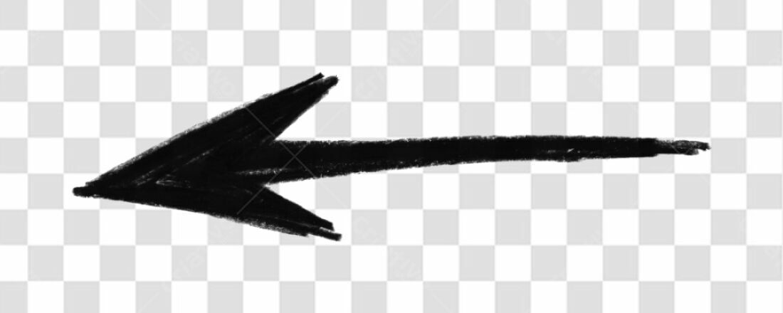 Ilustração Seta Negra PNG com fundo transparente
